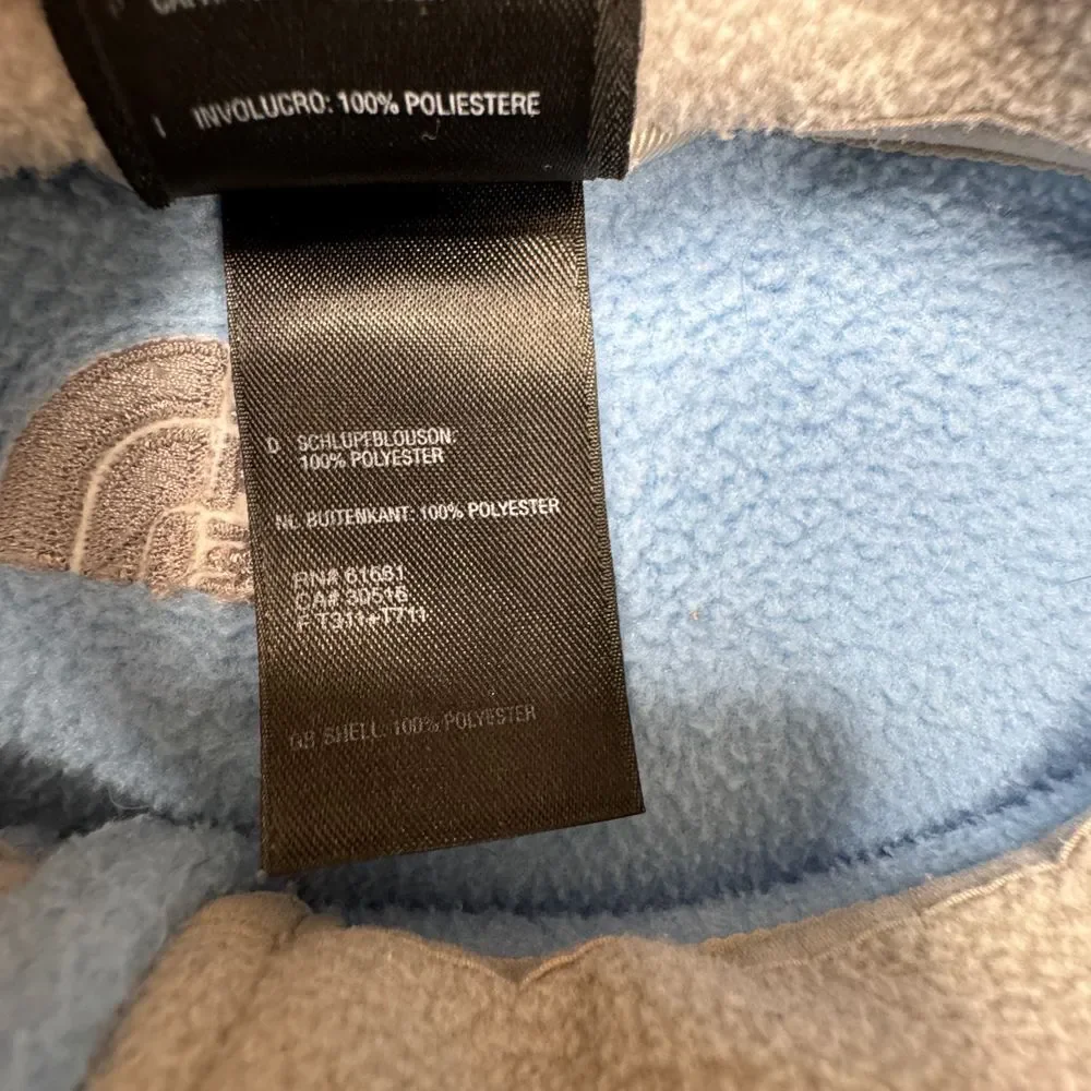 The North Face Full Zip‎ Fleece Girls Size XL Blue and Grey